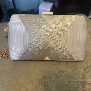 Elegant Silver Clutch Bag